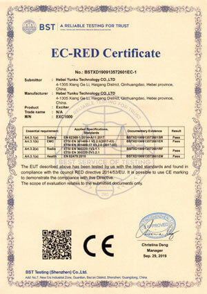 激勵器CE認證